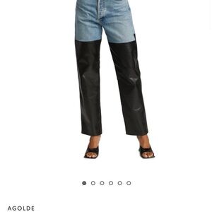 Agolde Women's Straight Leg Jeans - Black and Blue